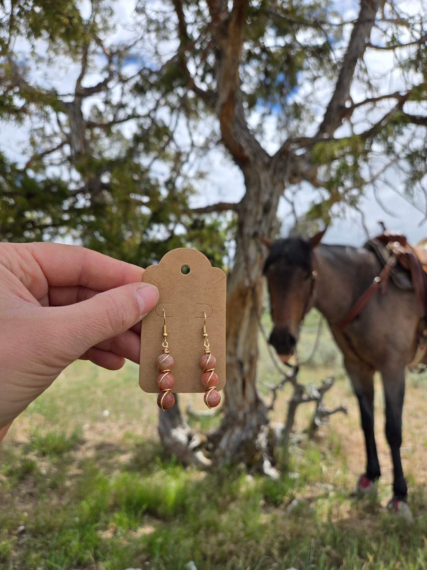 Beaded Swirl Earrings