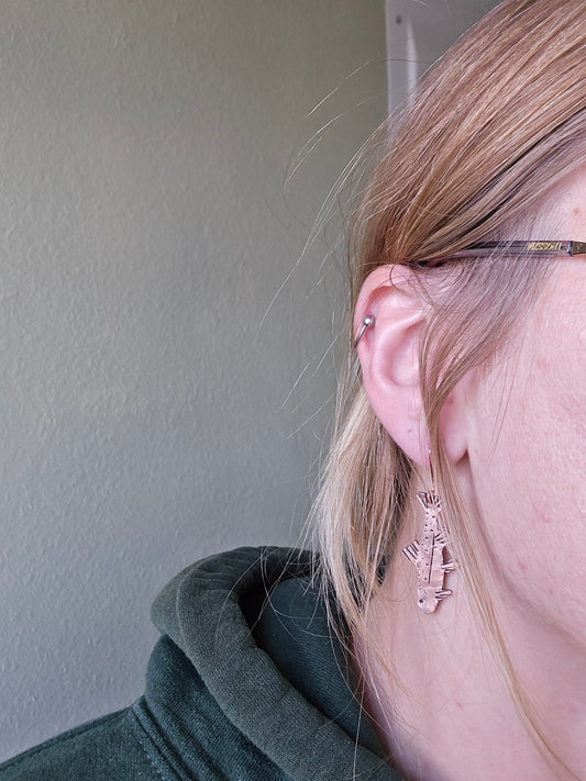 MTO Hand stamped Trout Dangles