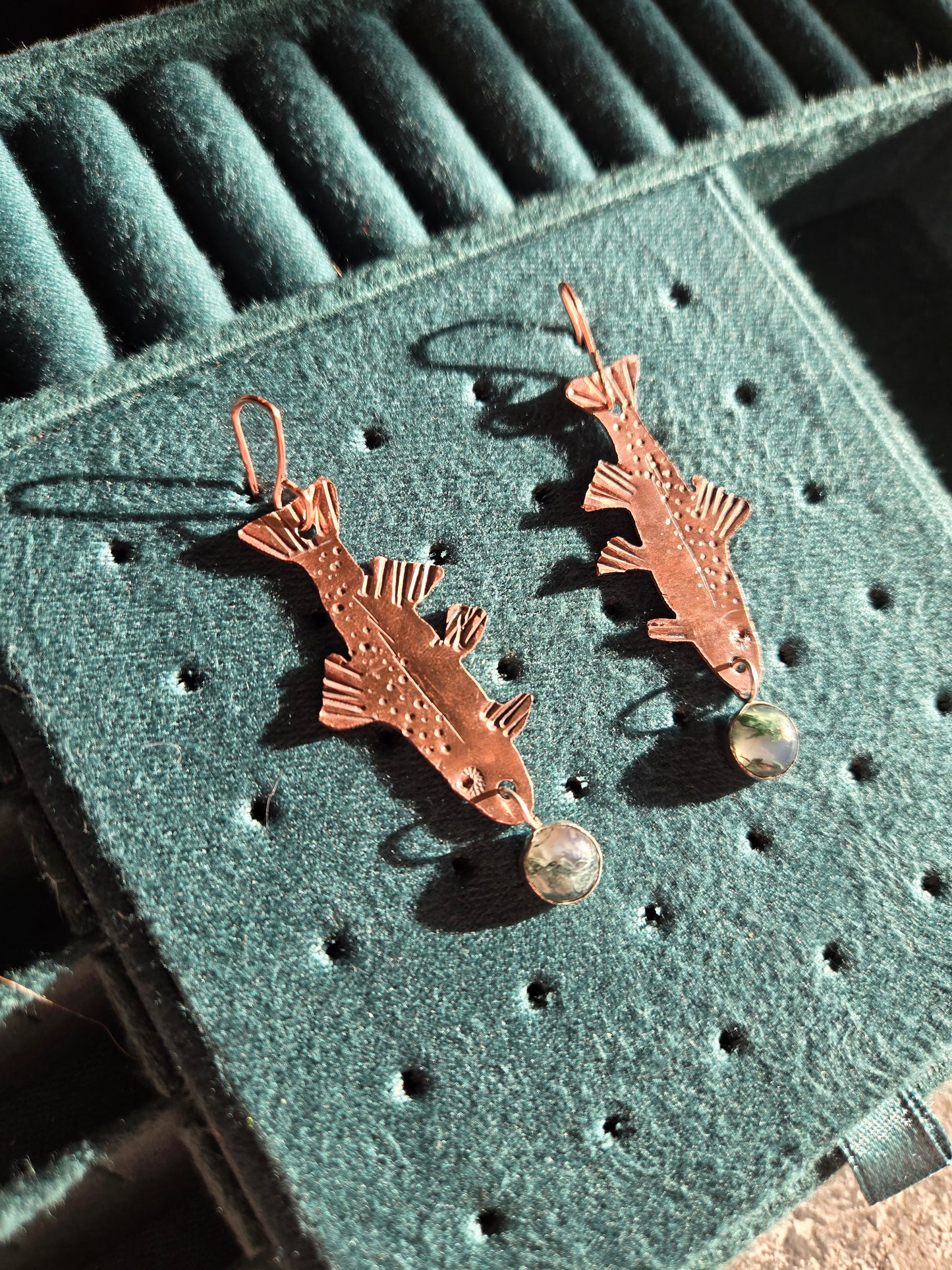 MTO Moss Agate Trout Dangles